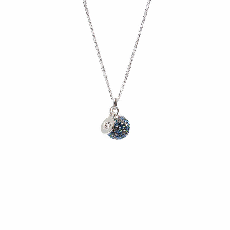 Crystal Pendant Necklace, Midnight