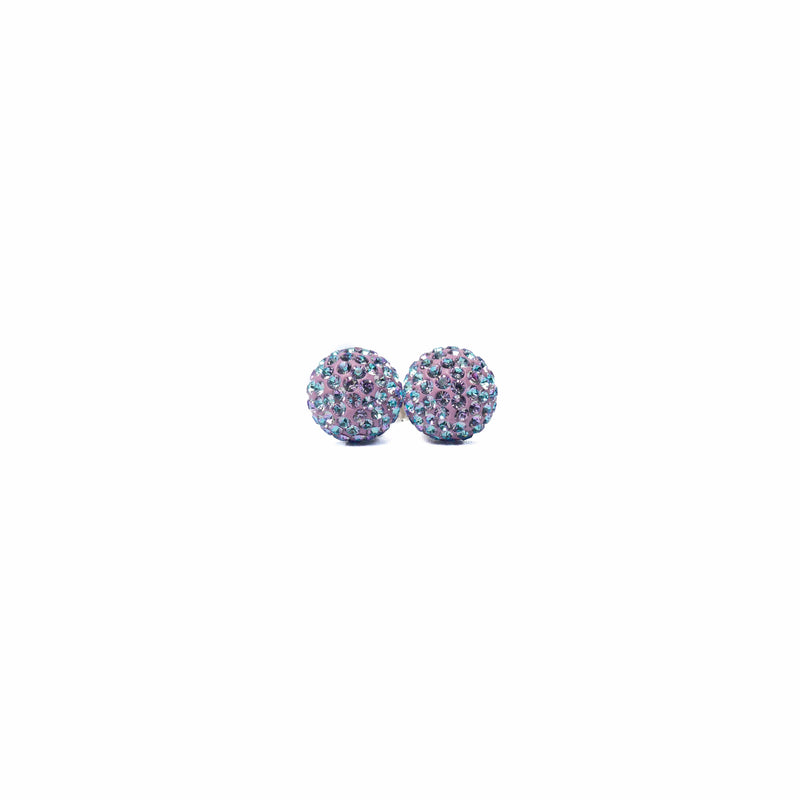 Crystal stud earrings, Lavender