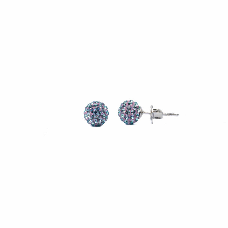 Crystal stud earrings, Lavender
